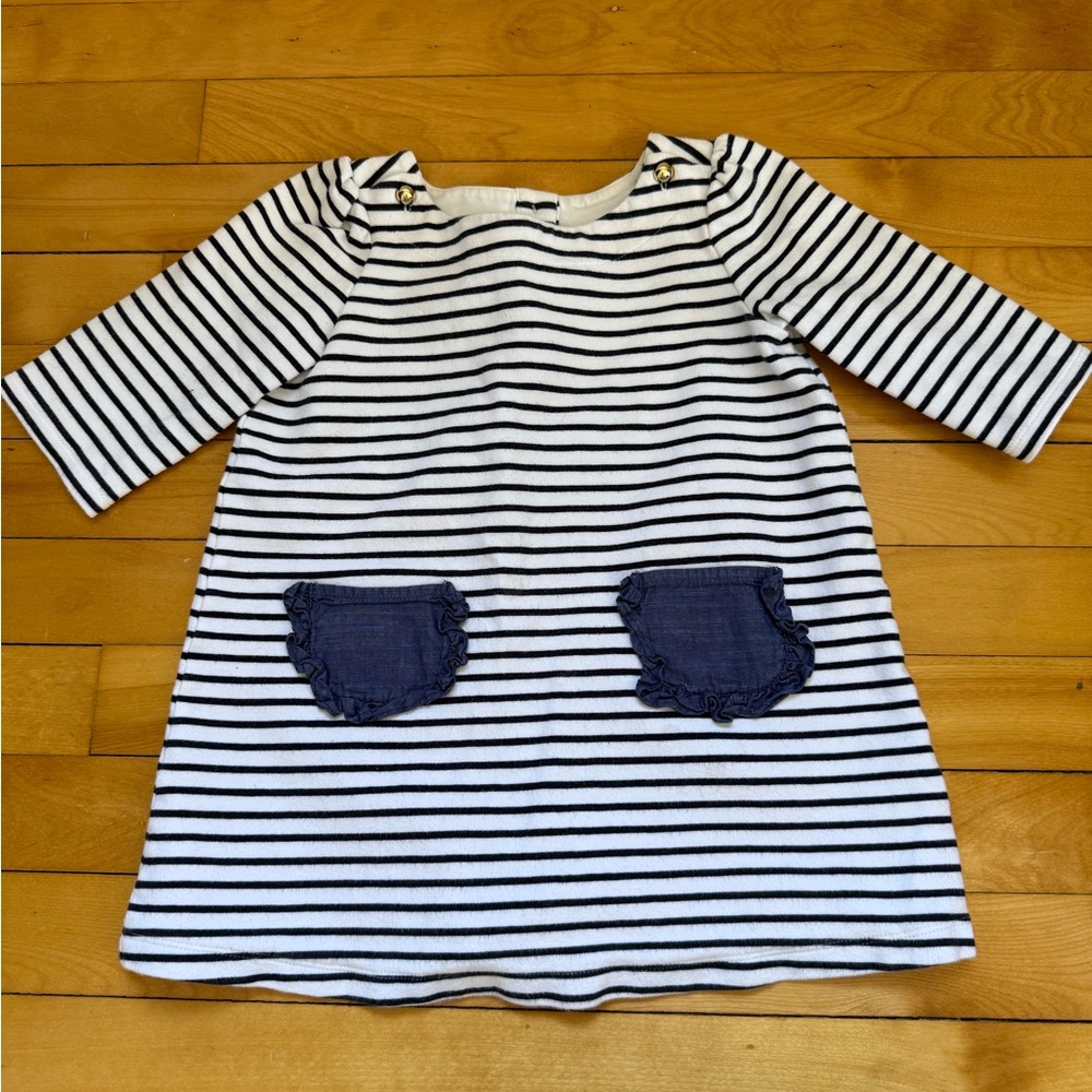Striped Navy and White Kids Dress